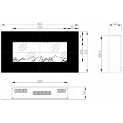 Kominek elektryczny Aflamo Albion 33 biały (84x45x14 см)