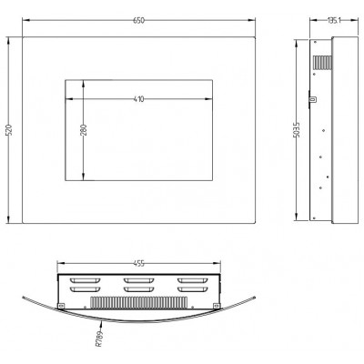 Kominek elektryczny Aflamo Malibu 26 (65x52x14 см) Kominek elektryczny Aflamo Malibu 26 (65x52x14 см)
