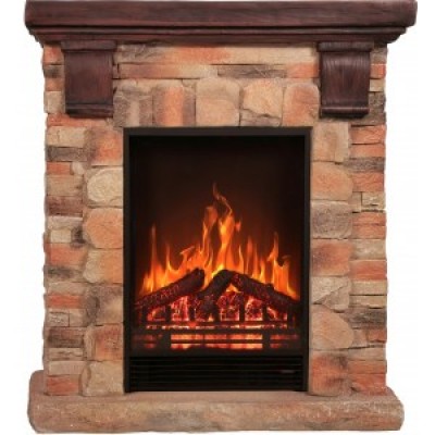  Kominki elektryczne z obudową kamienne