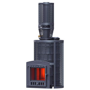 Żeliwny piec do sauny AVANGARD ZK 40 (P2) Huragan w kratce okrągłej