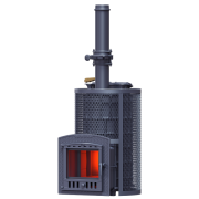 Żeliwny piec do sauny AVANGARD ZK 40 (P2) Huragan w kratce okrągłej