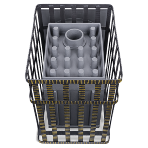Piec żeliwny do sauny Groza 24 (P) 2 w ruszcie