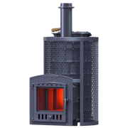 Żeliwny piec do sauny AVANGARD ZK 40 (P2) Huragan w kratce okrągłej