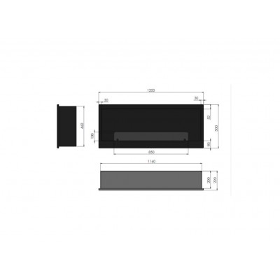 Biokominek Infire INSIDE 1200 Biokominek Infire INSIDE 1200