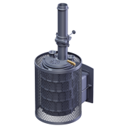 Żeliwny piec do sauny AVANGARD ZK 35 (P2) Hurricane w kratce okrągłej