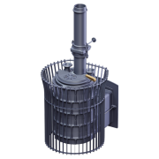 Piec żeliwny do sauny AVANGARD ZK 25 (M) Hurricane w siatce Tulip
