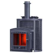 Żeliwny piec do sauny AVANGARD ZK 35 (P2) Hurricane w kratce okrągłej