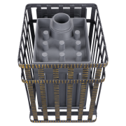 Piec żeliwny do sauny Groza 18 (P) 2 w ruszcie