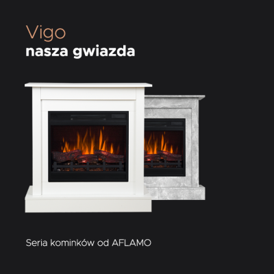 Kominek elektryczny Aflamo Vigo beton Kominek elektryczny Aflamo Vigo beton
