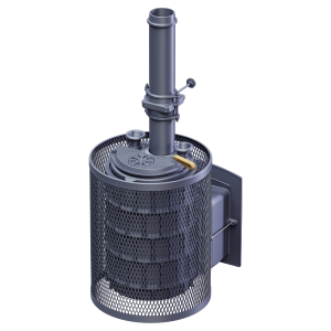 Żeliwny piec do sauny AVANGARD ZK 25 (P2) Huragan w okrągłym ruszcie