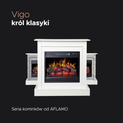 Kominek elektryczny Aflamo Vigo beton Kominek elektryczny Aflamo Vigo beton