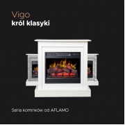 Kominek elektryczny Aflamo Vigo biały