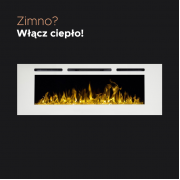 Kominek elektryczny Aflamo Majestic 36 biały (91,5x54,4x14 см)