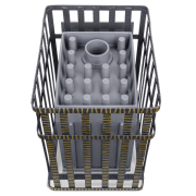 Piec żeliwny do sauny Groza 24 (M) w ruszcie