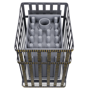 Piec żeliwny do sauny Groza 24 (M) w ruszcie