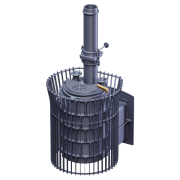 Piec żeliwny do sauny AVANGARD ZK 35 (P2) Hurricane w siatce Tulip