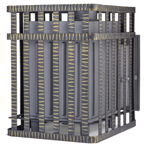 Piec żeliwny do sauny Groza 24 (M) w ruszcie