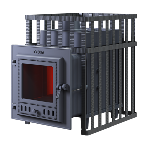 Piec żeliwny do sauny Groza 24 (M) w ruszcie