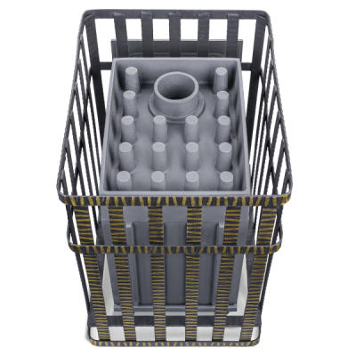Piec żeliwny do sauny Groza 18 (M) w ruszcie Piec żeliwny do sauny Groza 18 (M) w ruszcie