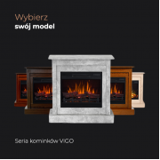 Kominek elektryczny Aflamo Vigo biały