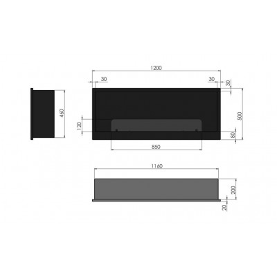 Biokominek Infire INSIDE L800V1 Biokominek Infire INSIDE L800V1