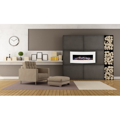 Kominek elektryczny Aflamo Malibu 36 biały (90x45x16 см) Kominek elektryczny Aflamo Malibu 36 biały (90x45x16 см)