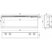 Kominek elektryczny Aflamo Unique 127 (127x44x20см)
