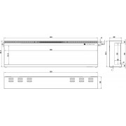 Kominek elektryczny Aflamo Unique 153 (153x44x20см)